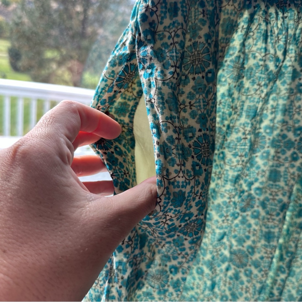 Anthropologie Floral V-Neck Midi Dress size Med - Picture 9 of 11